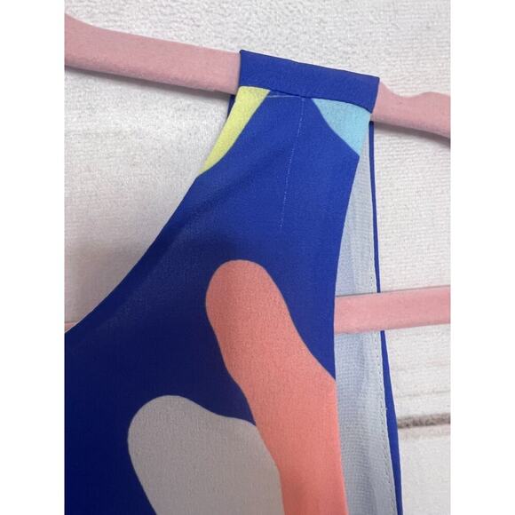 Crosby by Mollie Burch Blue Floral Printed Mini Shift Dress Size SM - Picture 3 of 8